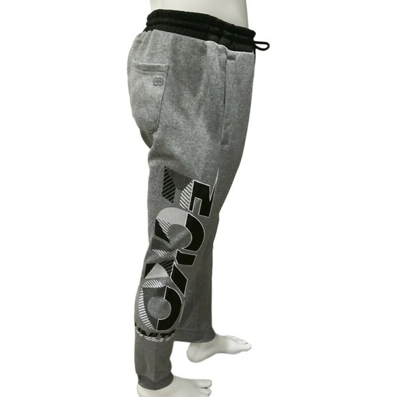 NWT ECKO UNLTD. AUTHENTIC MEN'S GRAY FLEECE PULL ON JOGGER PANTS SIZE L - Picture 2 of 5